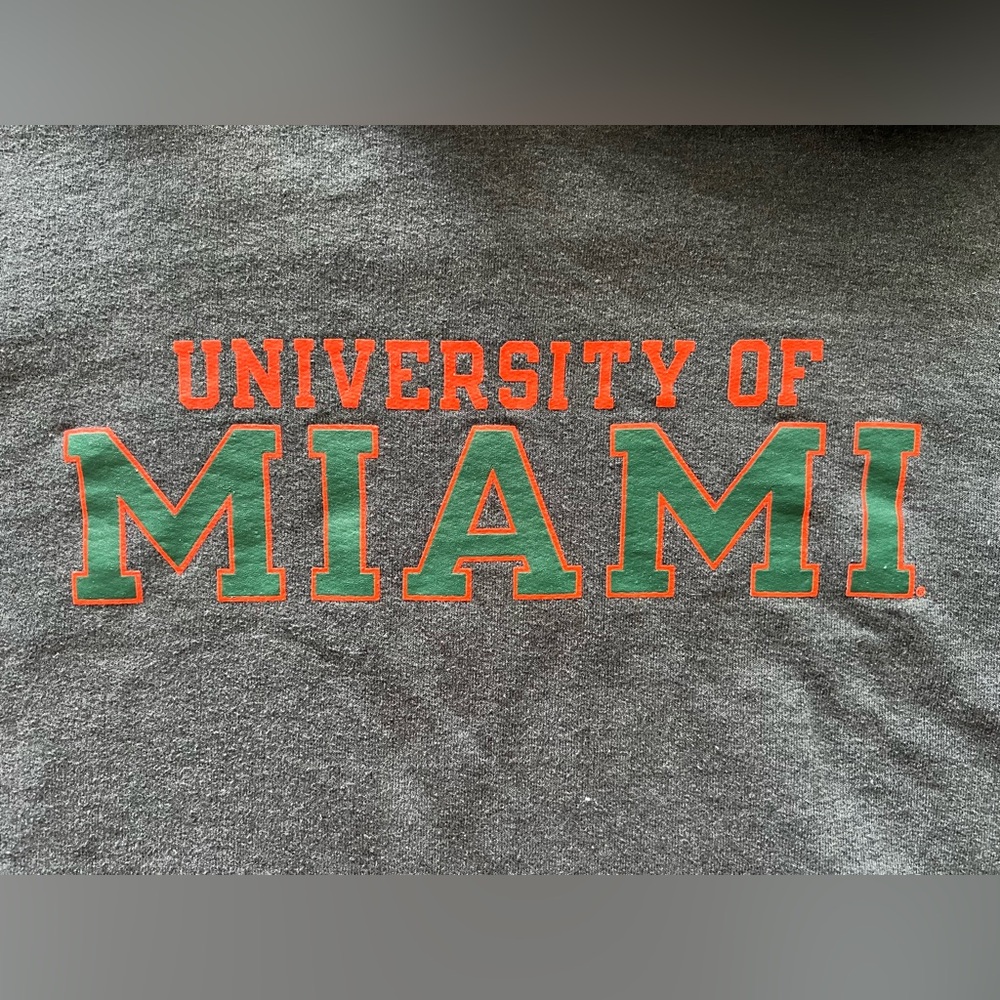 Champion University of Miami Dark Gray Hoodie - Picture 3 of 4